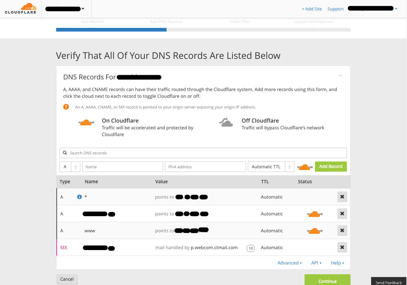 Cloudflare dns не работает