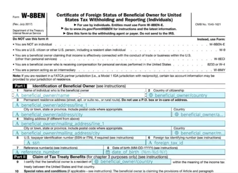 A PDF form with a lot of fields