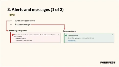 Example of MyMassGov showing a summary of errors and a success message